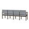 Lesro Lenox Steel 4 Seat Tandem Seating Metal Frame, Bronze, RS Fog Upholstery LS4103 - alternate 2